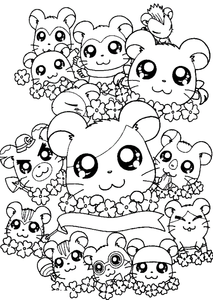 Plansa de colorat cu Hamsteri 1 1